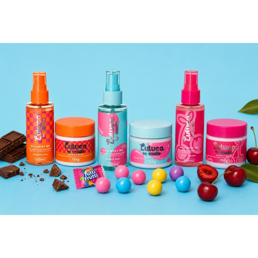 Body Splash e Loção Hidratante Ruby Rose Melu Luluca
