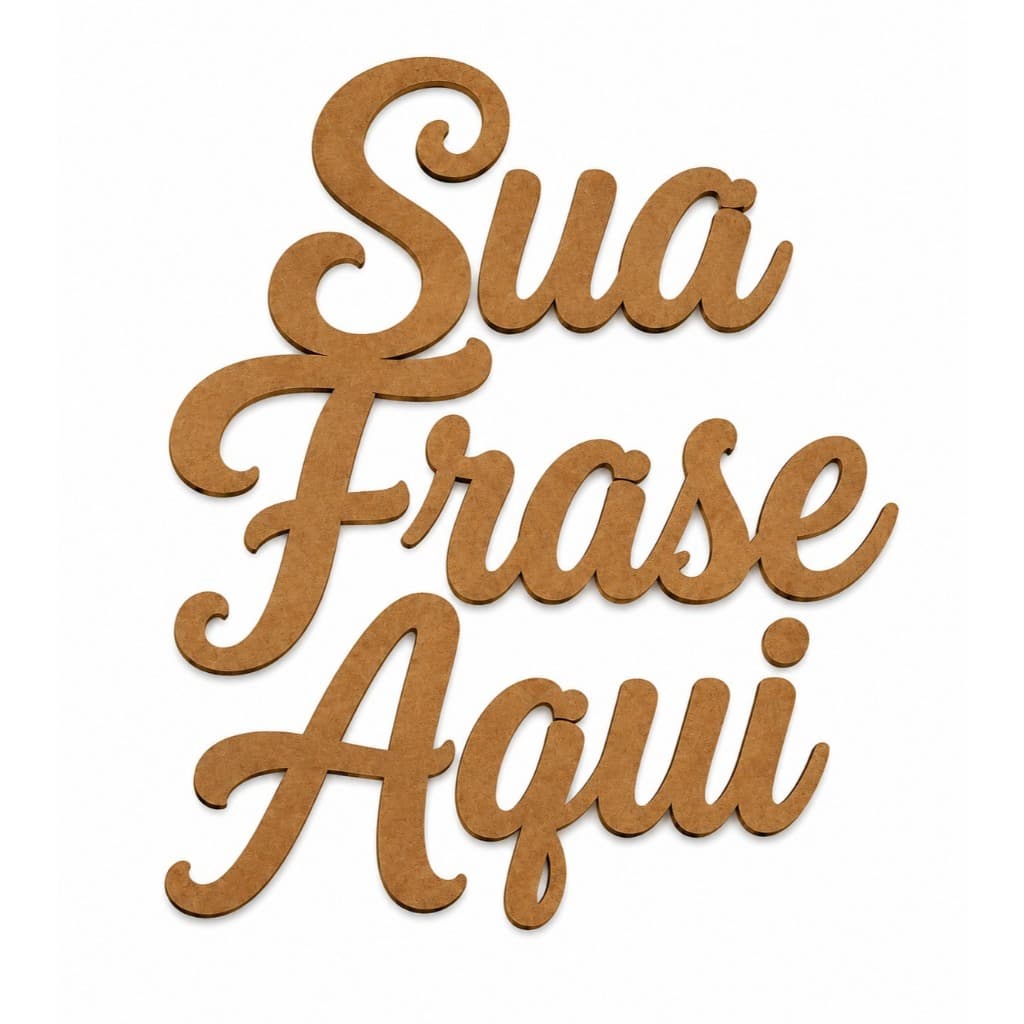 Letreiro Personalizado Mdf 60x40cm Nome Frase Decoração Personalize como quiser