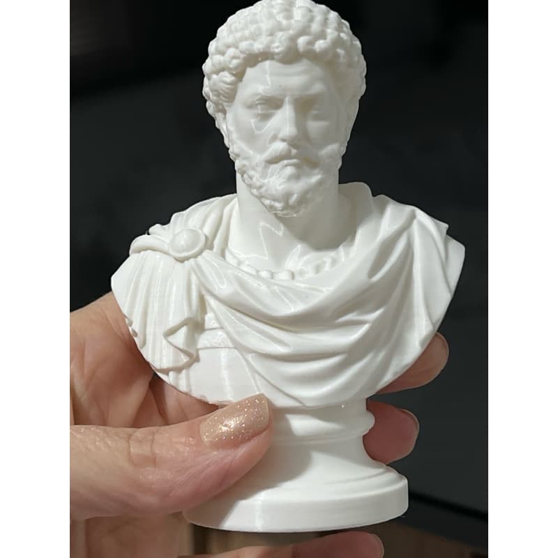 Escultura em Pla do Imperador MARCO AURÉLIO  Busto Decorativo Marco Aurélio, Filósofo
