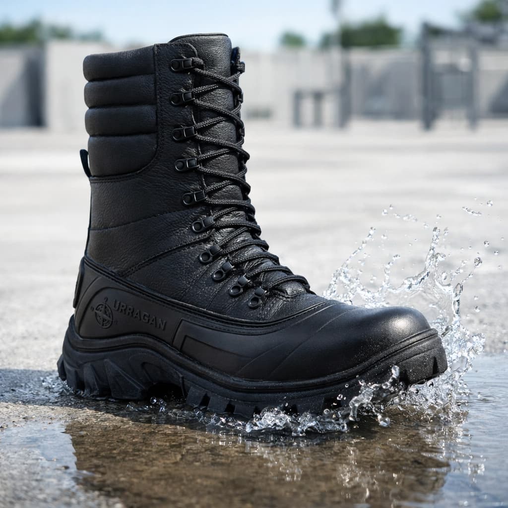 Bota Coturno Militar Couro Legítimo Proteção Lateral Palmilha de Gel Conforto Absoluto Titan