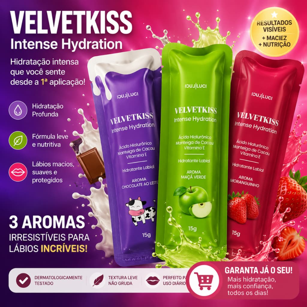 Hidratante Labial Velvet Kiss Luci Luci Acido Hialurônico