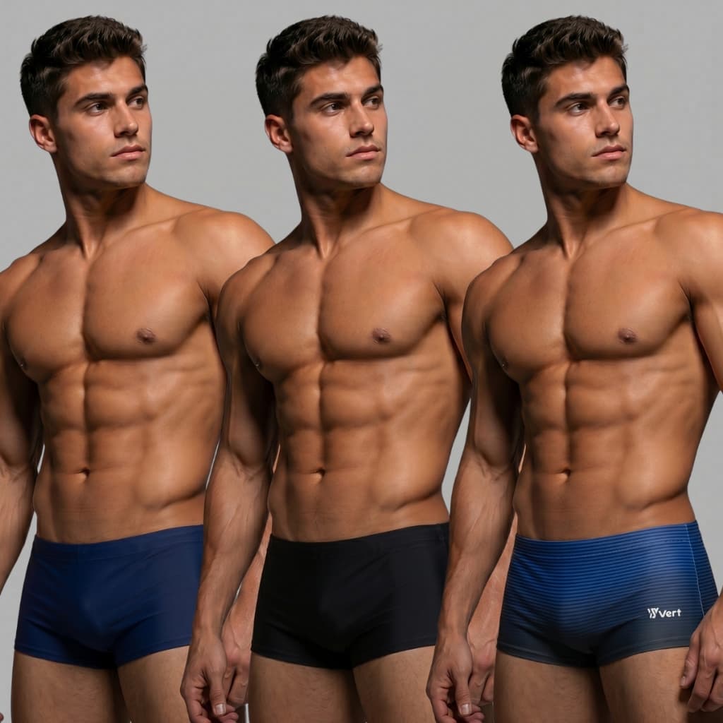 Kit 3 Sungas Masculinas Boxer Praia Piscina Lycra Forrada Confortável Cordão de Ajuste Proteção Uv
