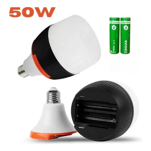 Kit 3 Lampada De Emergencia Luz Led Recarregável Inteligente Bivolt