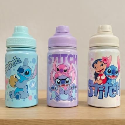 Stitch Garrafa Térmica 400ml Escola Infantil Criança Passeio Disney