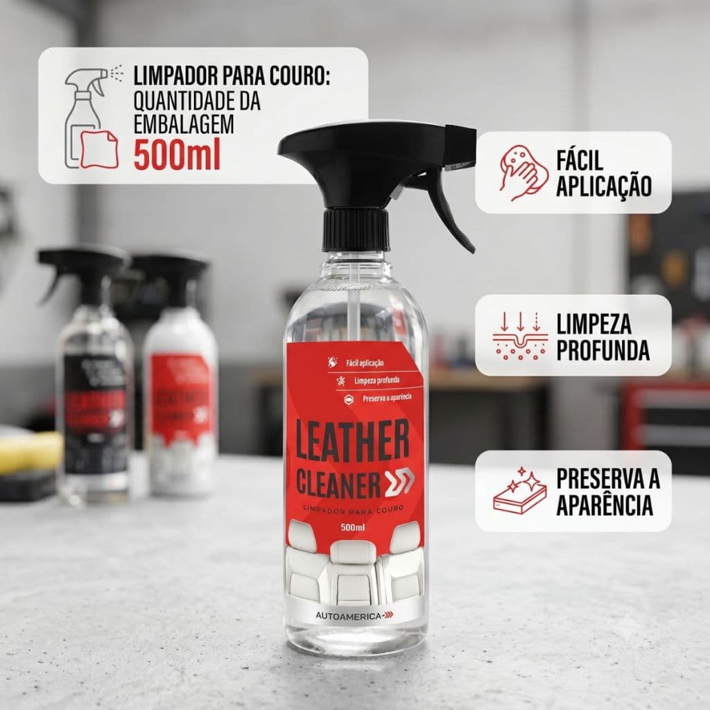 Limpador de Couro Limpa e Higieniza 500ml Autoamerica