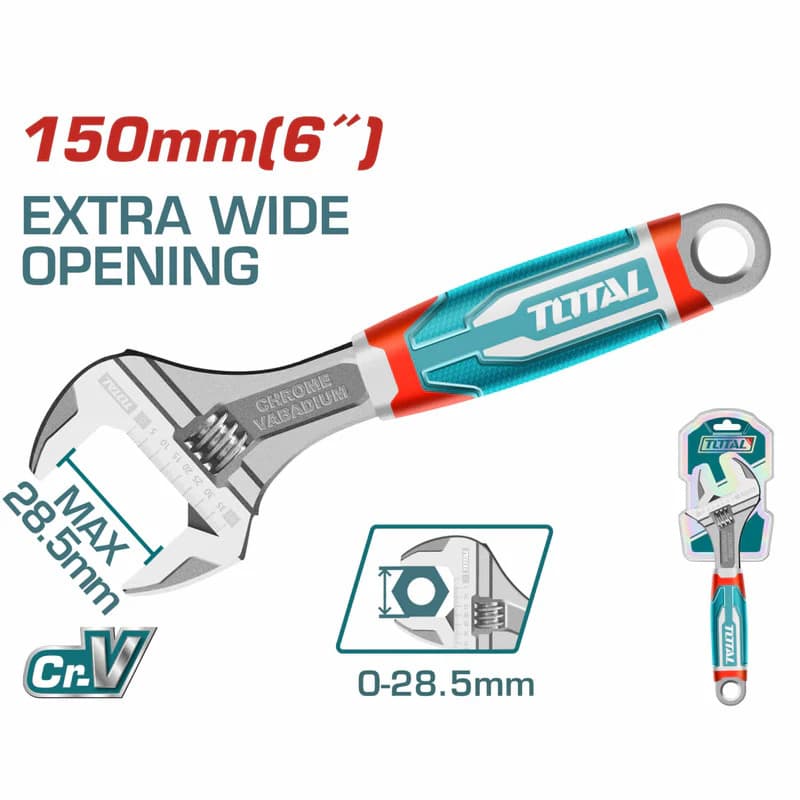 CHAVE INGLESA AJUSTÁVEL - (Várias/Medidas) INDUSTRIAL - TOTAL TOOLS
