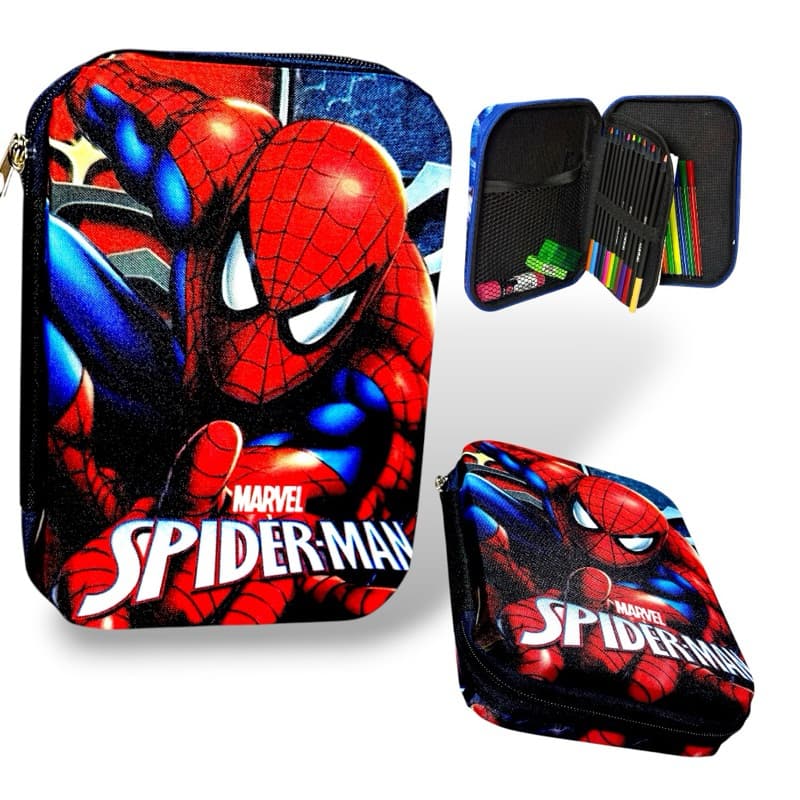 ESTOJO HOMEM ARANHA ESTOJO BOX ESCOLAR INFANTIL ORGANIZADOR PAPELARIA FOFA