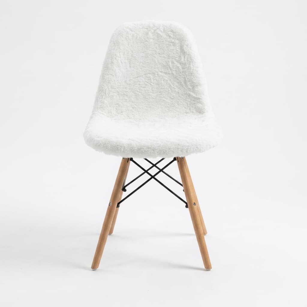 Capa De Cadeira Pelúcia Pelo Baixo Charles Eames Eiffel Botonê