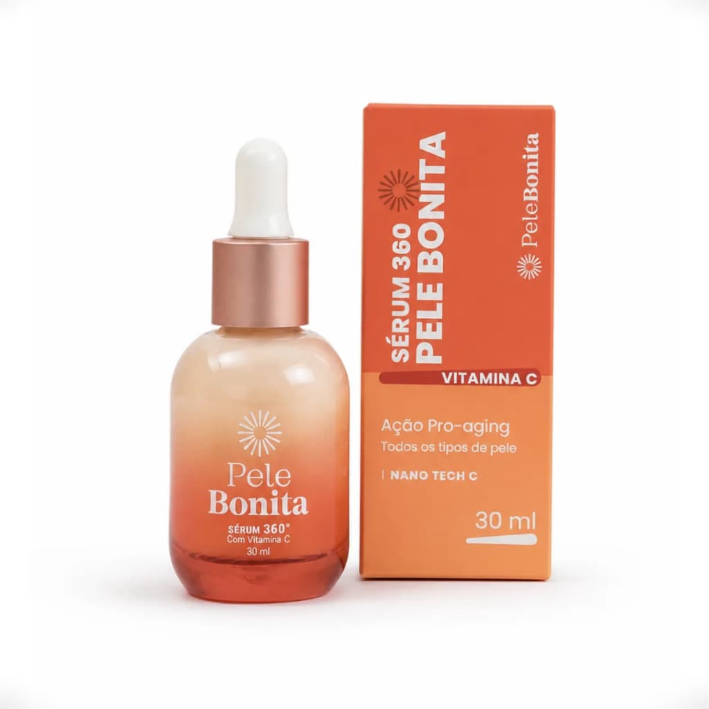 Sérum Facial 360° Vitamina C Pele Bonita Estimulador Colágeno Lifting Facial Instantâneo Carlinhos Maia Lucas Guimarães