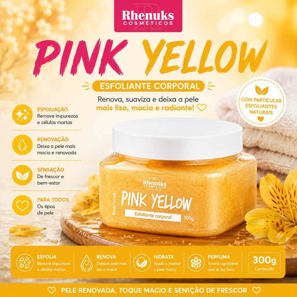 ESFOLIANTE CORPORAL PINK YELLOW BODY SCRUB RHENUKS - 300g