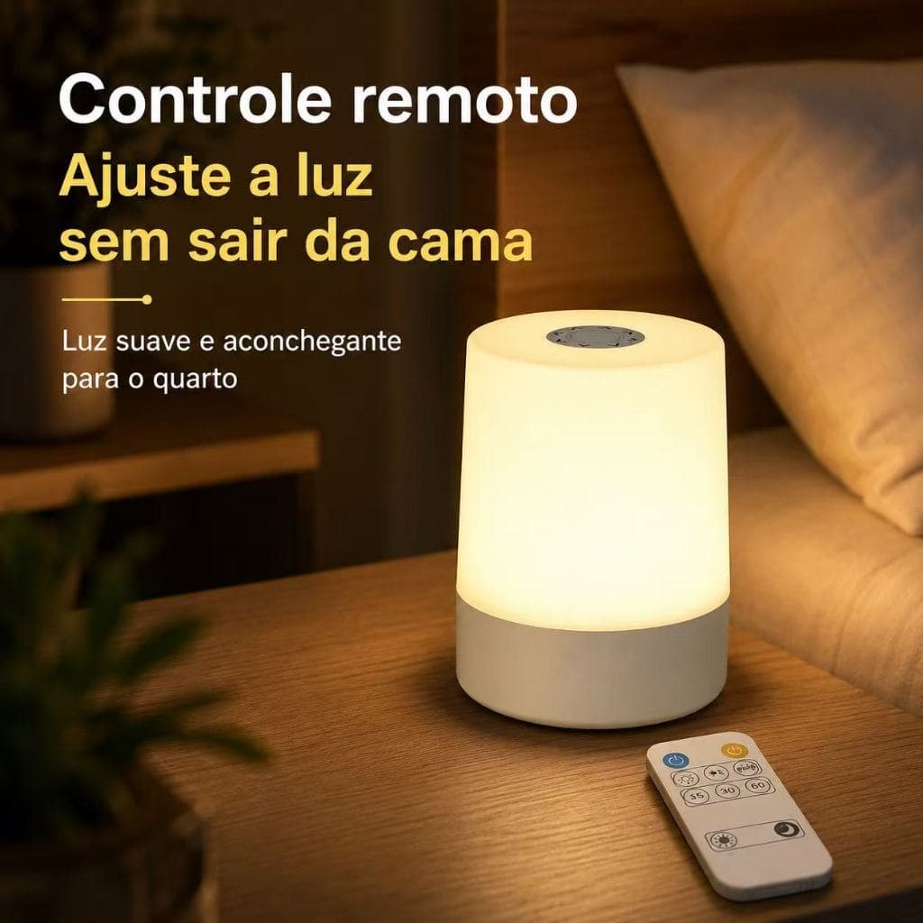 Luz Noturna LED Recarregável – Iluminação Ajustável e Design Moderno