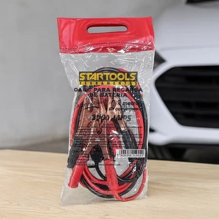 Cabo Chupeta Bateria 300A 2,2m Auxiliar Partida Carro Moto Reforçado