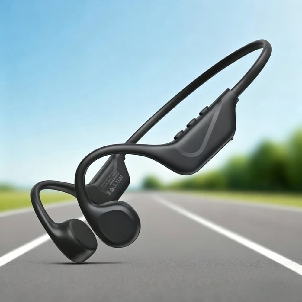 Fone De Ouvido Bluetooth Com Condução Óssea Redução De Ruído Para Esportes