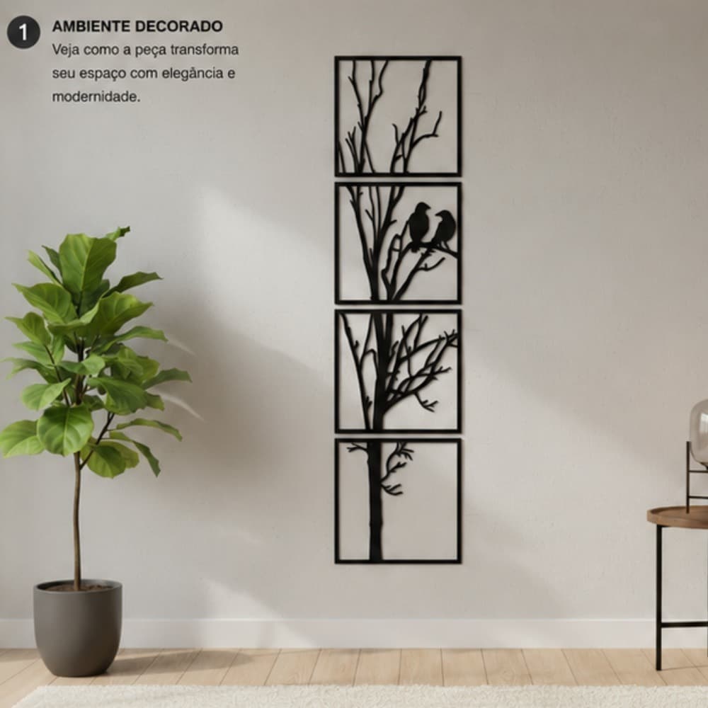 Quadros Decorativos De Parede Passaros MDF Na Vertical Decoraçao De Sala Quarto