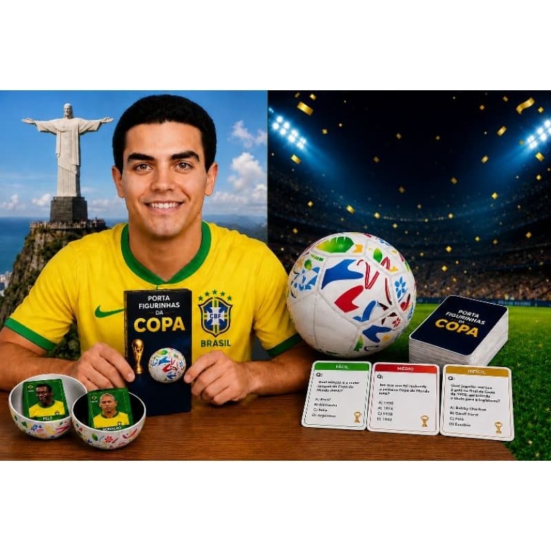 Porta Figurinhas da Copa - Jogo Quiz.