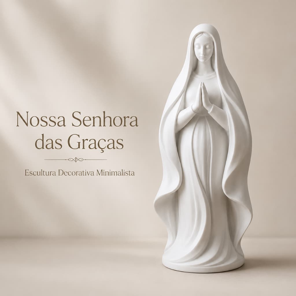 Nossa Senhora das Graças Escultura Decorativa Lembrancinha Religiosa Cristã