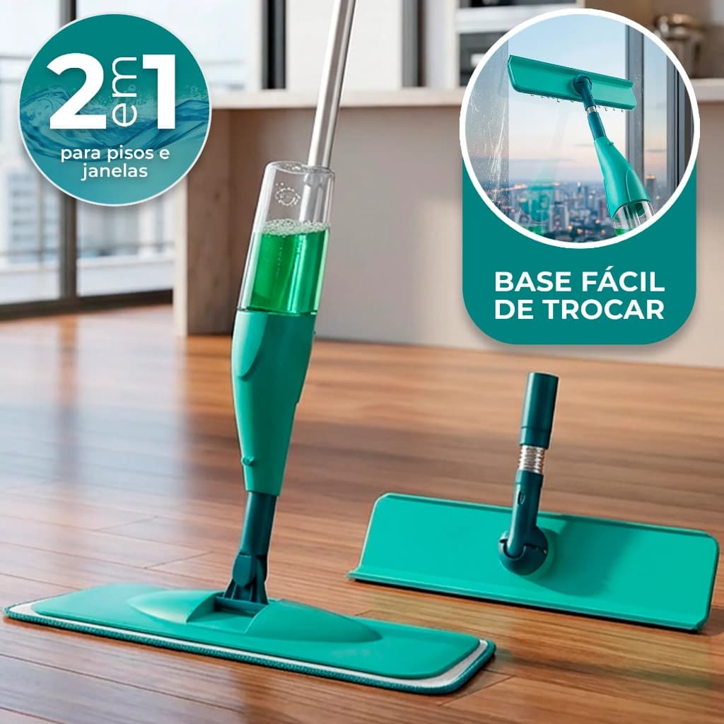 Mop Spray Evo Flash Limp 2 em 1 Limpa Pisos e Janelas 380ml