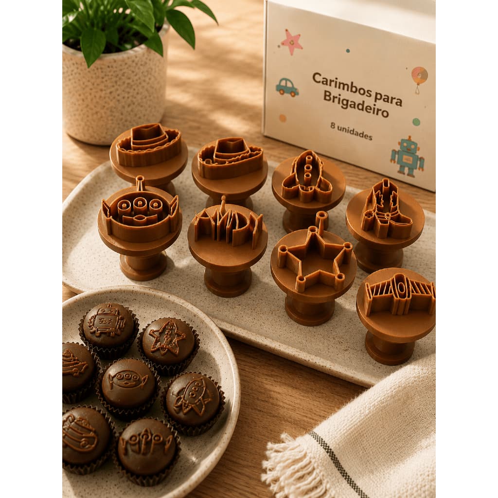 Kit Carimbo De Brigadeiro Gourmet 8 Peças Modelos Toy Story