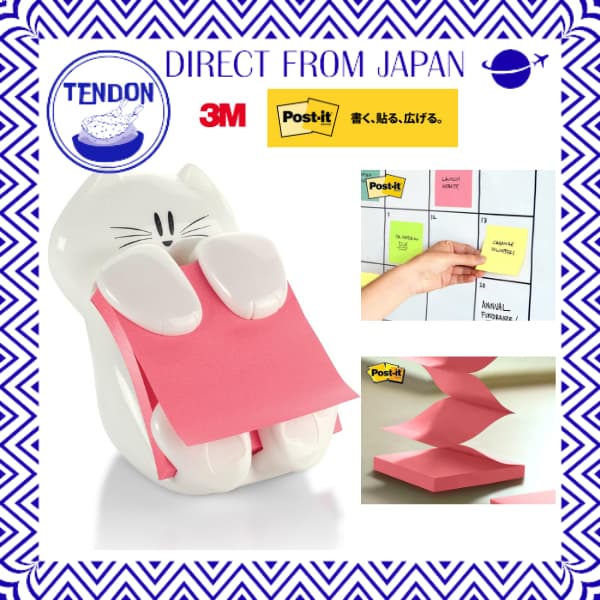 Dispensador 3M Post-it em formato de gato com notas Pop-up (75 x 75 mm, 45 folhas) CAT-330