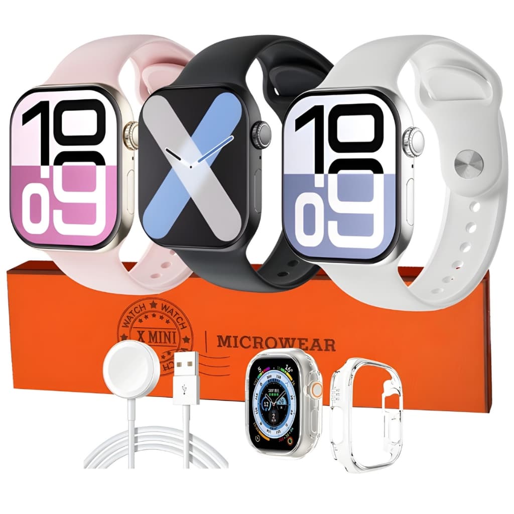 Smartwatch Microwear W10 Mini Relogio Inteligente Pequeno Para Pulso Finos Masculino Feminino Gps NFC Série 10