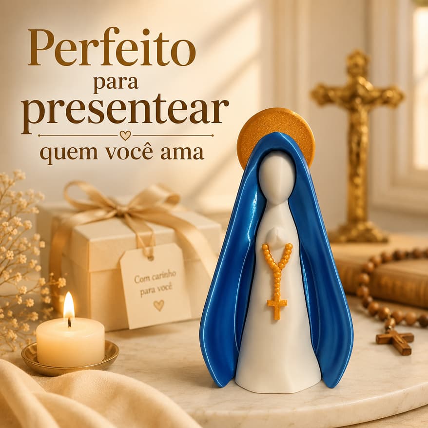 Imagem Nossa Senhora Aparecida Decorativa Católica Santa Decoração Religiosa