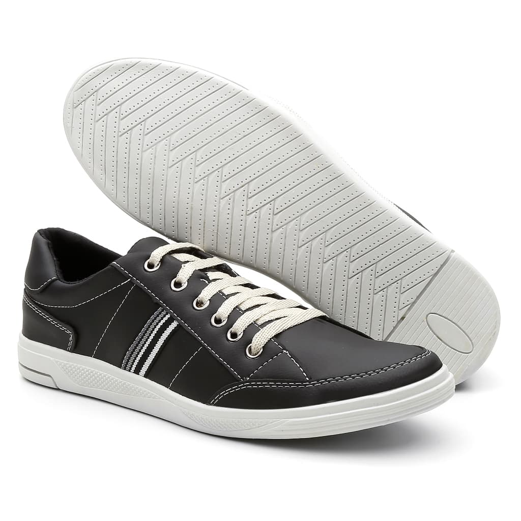 Sapatênis Sapato Social Masculino Cadarço Casual Moderno Básico Slim Urbano Elegante Ref101