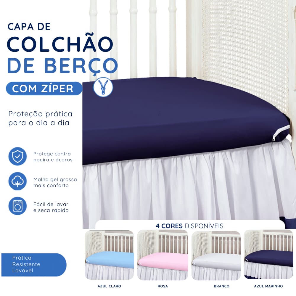 Capa para colchão protetor de colchão berço