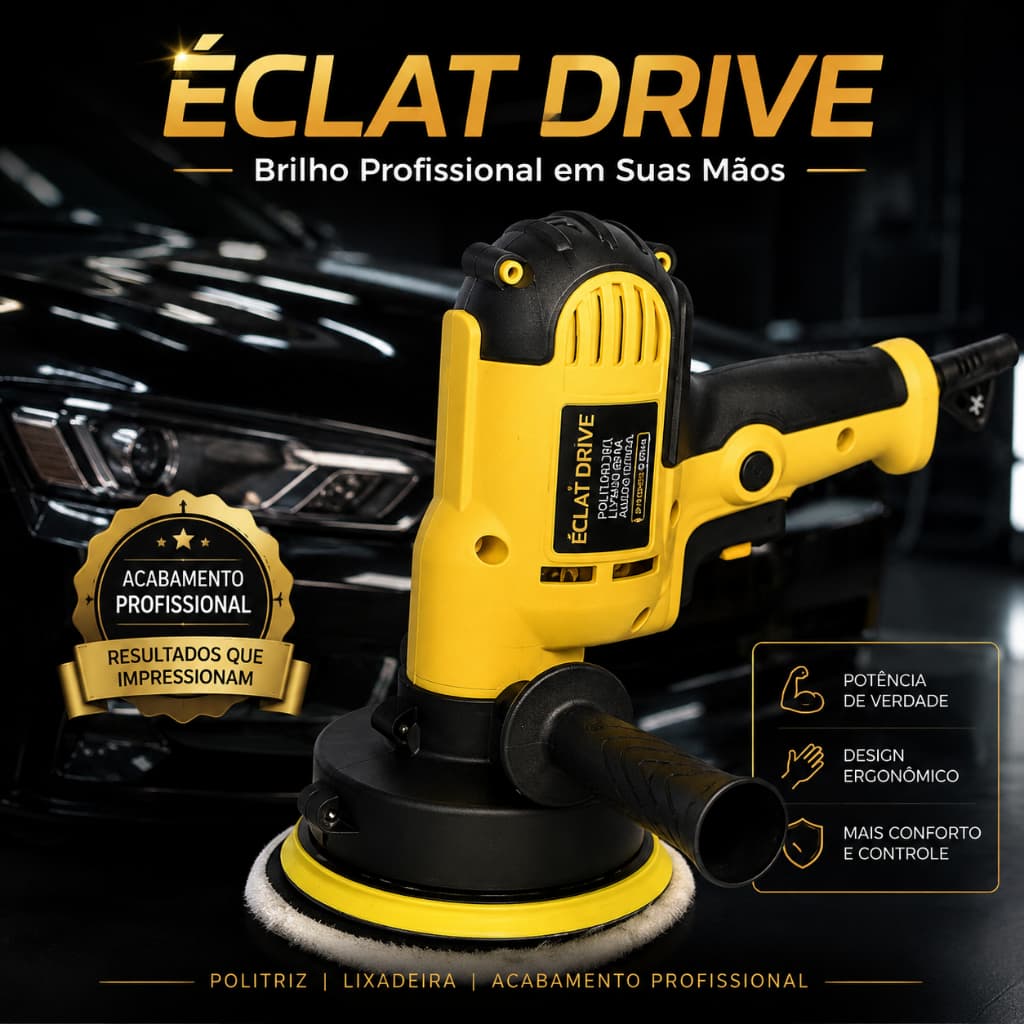 Politriz Elétrica Automotiva 127V Lixadeira Profissional para Polir Carros Motos Pintura e Enceramento