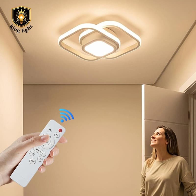 Plafon Lustre LED Decorativo Moderno Luz 3 Cores Luminária para Teto de Sala de Jantar Estar e Quarto