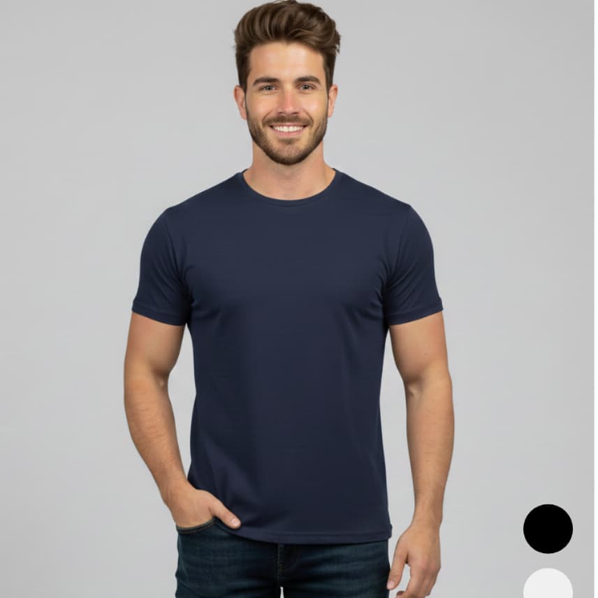Camiseta Modal Masculina Não Amassa Antiodor Casual Versátil