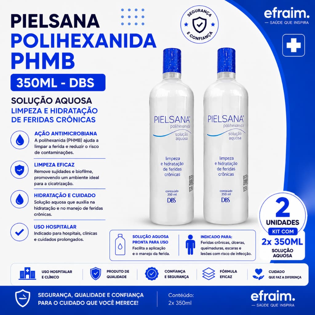 Pielsana Polihexanida Solução Aquosa 350ml - 2 Unidades