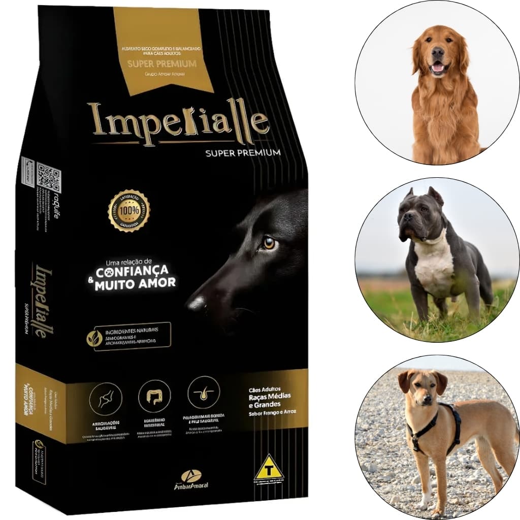 Ração Imperiale Super Premium para Cães Adultos Raças Médias e Grandes Frango e Arroz 15kg