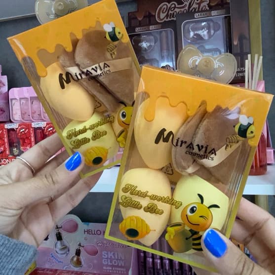 Kit Esponjinhas de Maquiagem de Mel
