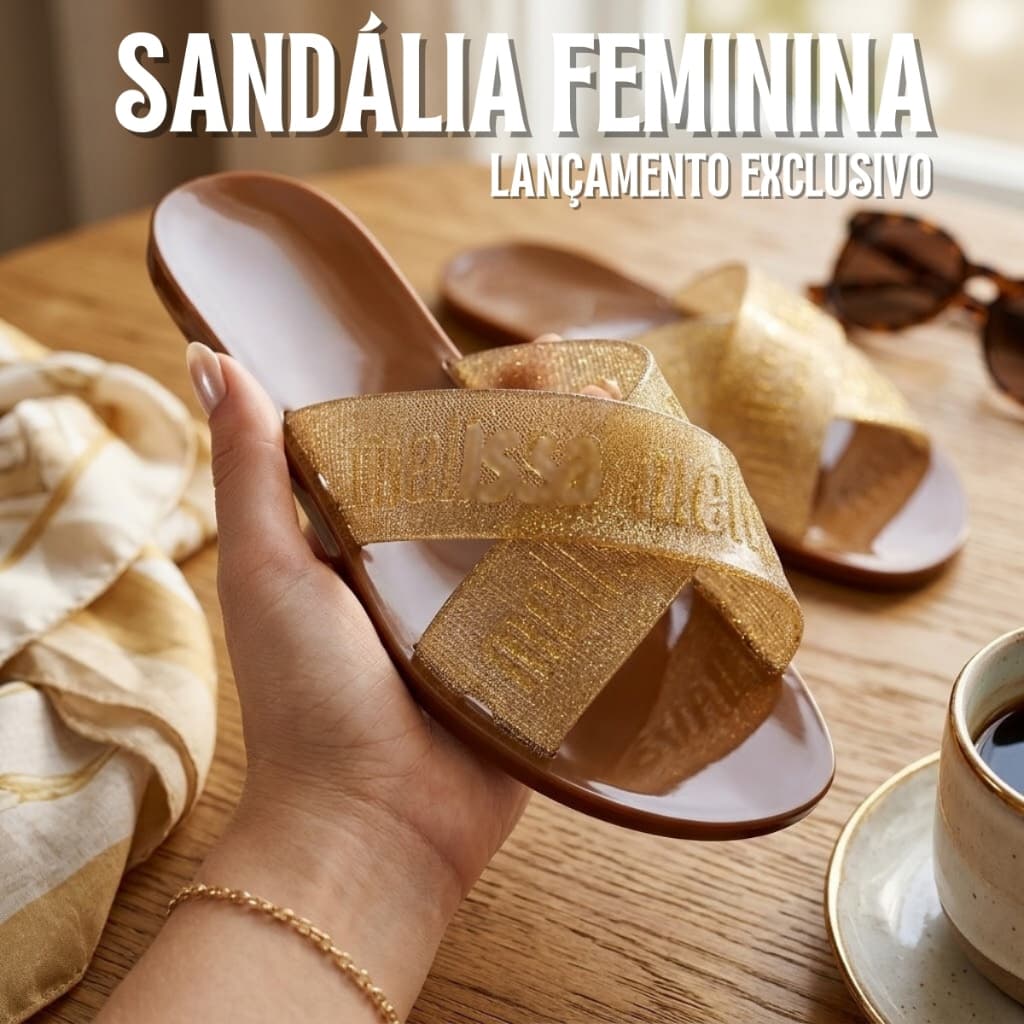 Slide Feminino Mel M Lover Rasteira Confortável Casual Leve Elegante Para Trabalhar e Sair