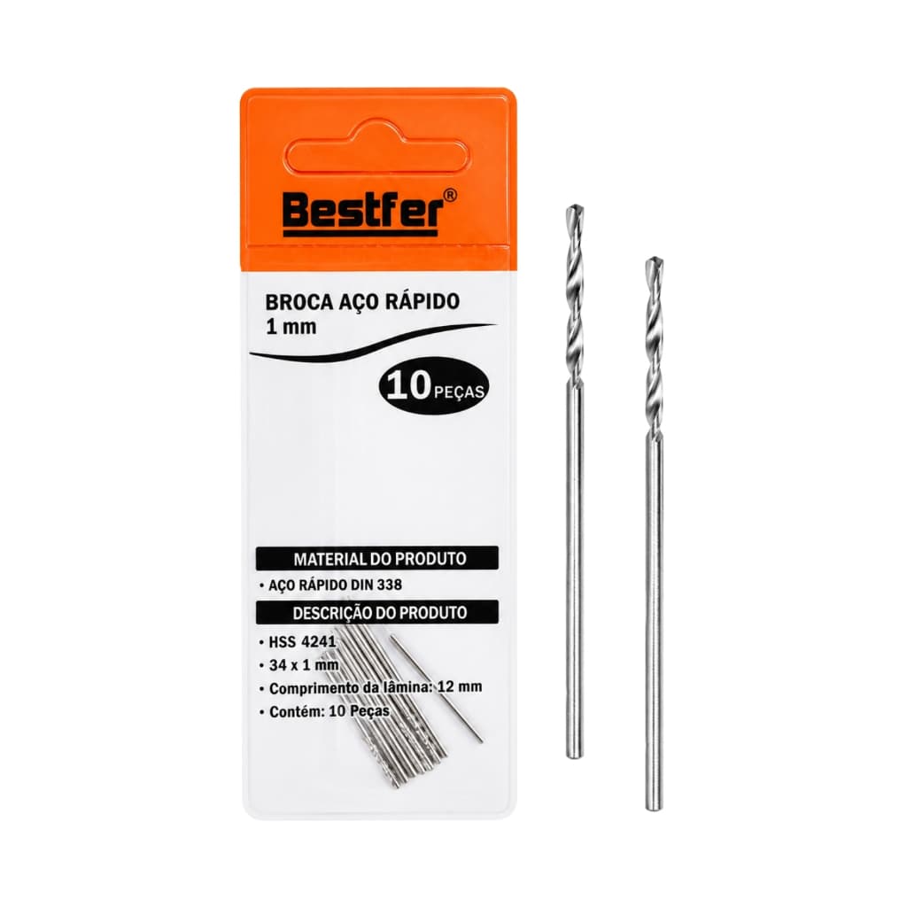 Kit Brocas Aco Rápido 1mm Bestfer