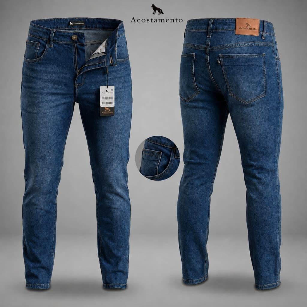 Calça Jeans Masculina Com Elastano Premium
