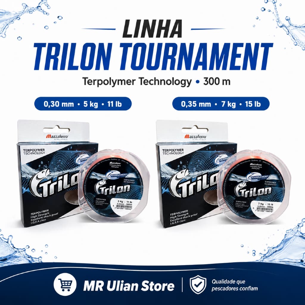 Linha Para Tamba E Tilápia 300m Trilon Tournament Monofilamento