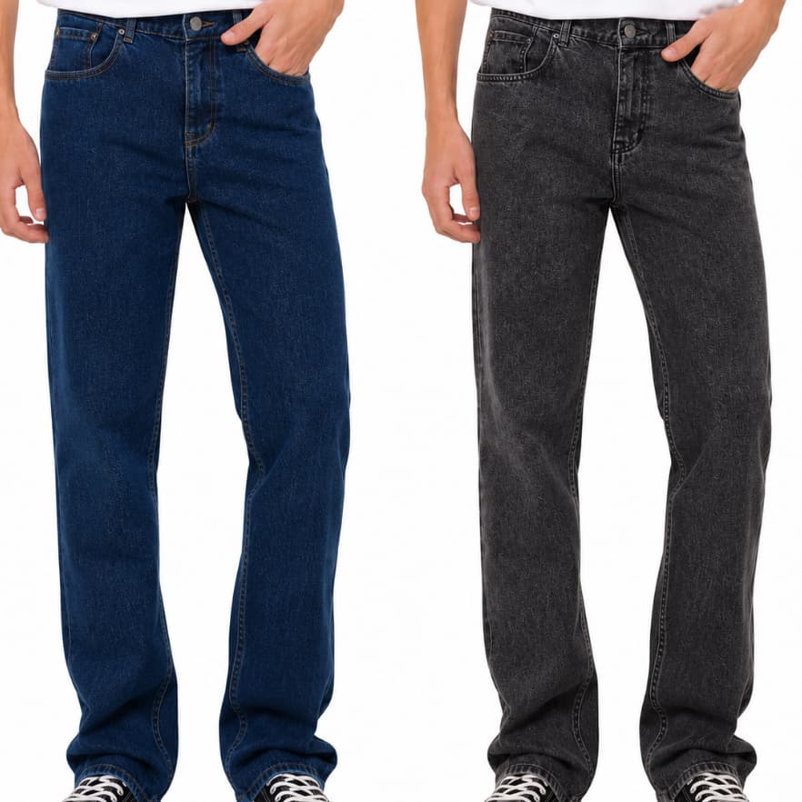 kit 2 calças jeans masculina reta premium casual tendencia kpop streetwear menino com regulagem interna do 10 ao 16