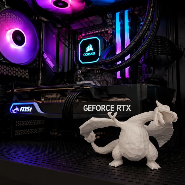 Suporte para Placa de Vídeo GPU Pokemon Charizard Nvidia e Radeon Universal