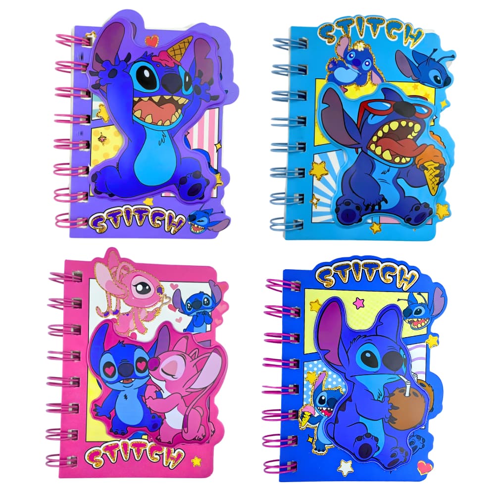 Caderninho do Stitch Com Caneta Apagável | Papelaria Fofa Kawaii | Novos Modelos