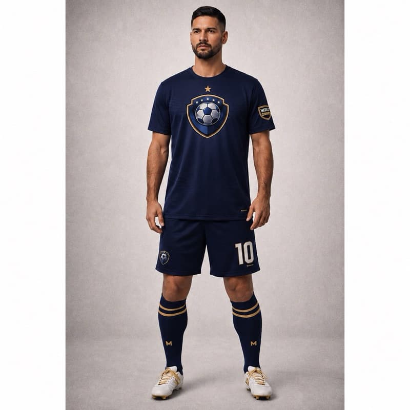 Camisa Futebol Personalizada Nome e Número | Estilo Campeão | Algodão Premium | DTF Alta Qualidade