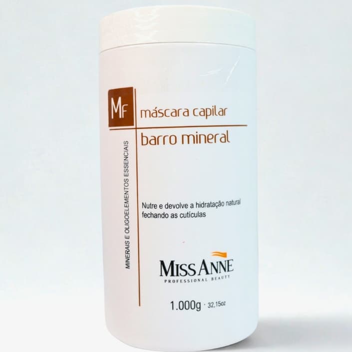 Máscara Capilar Barro Mineral Nutrição Miss Anne 1kg