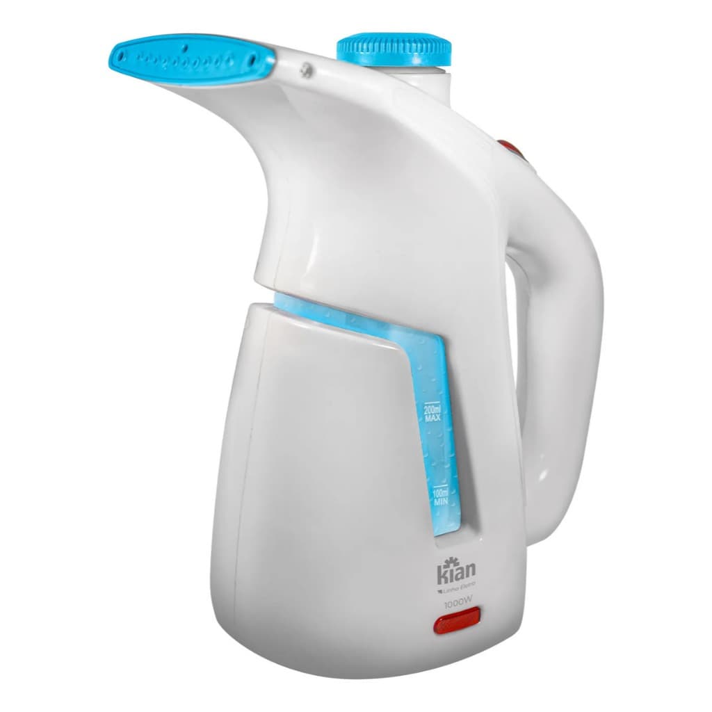 Aparelho de Passar Roupas Vaporizador Portátil e Prático 1000w 127v 200ml Azul e Branco APV-100 Kian