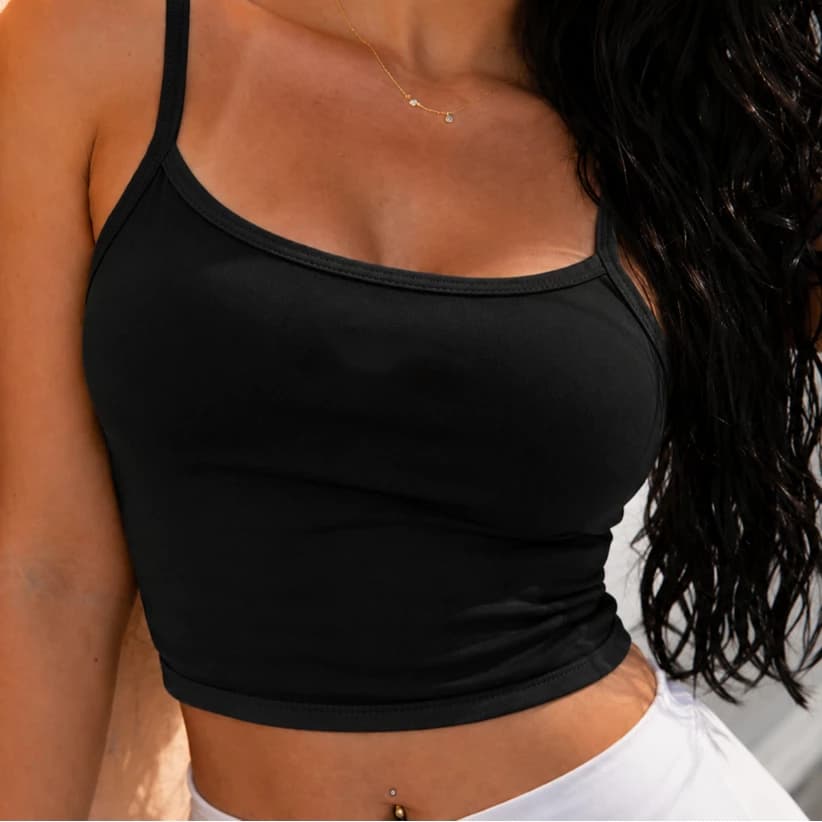 Blusa Feminina Cropped Regata Alcinha Suplex Look