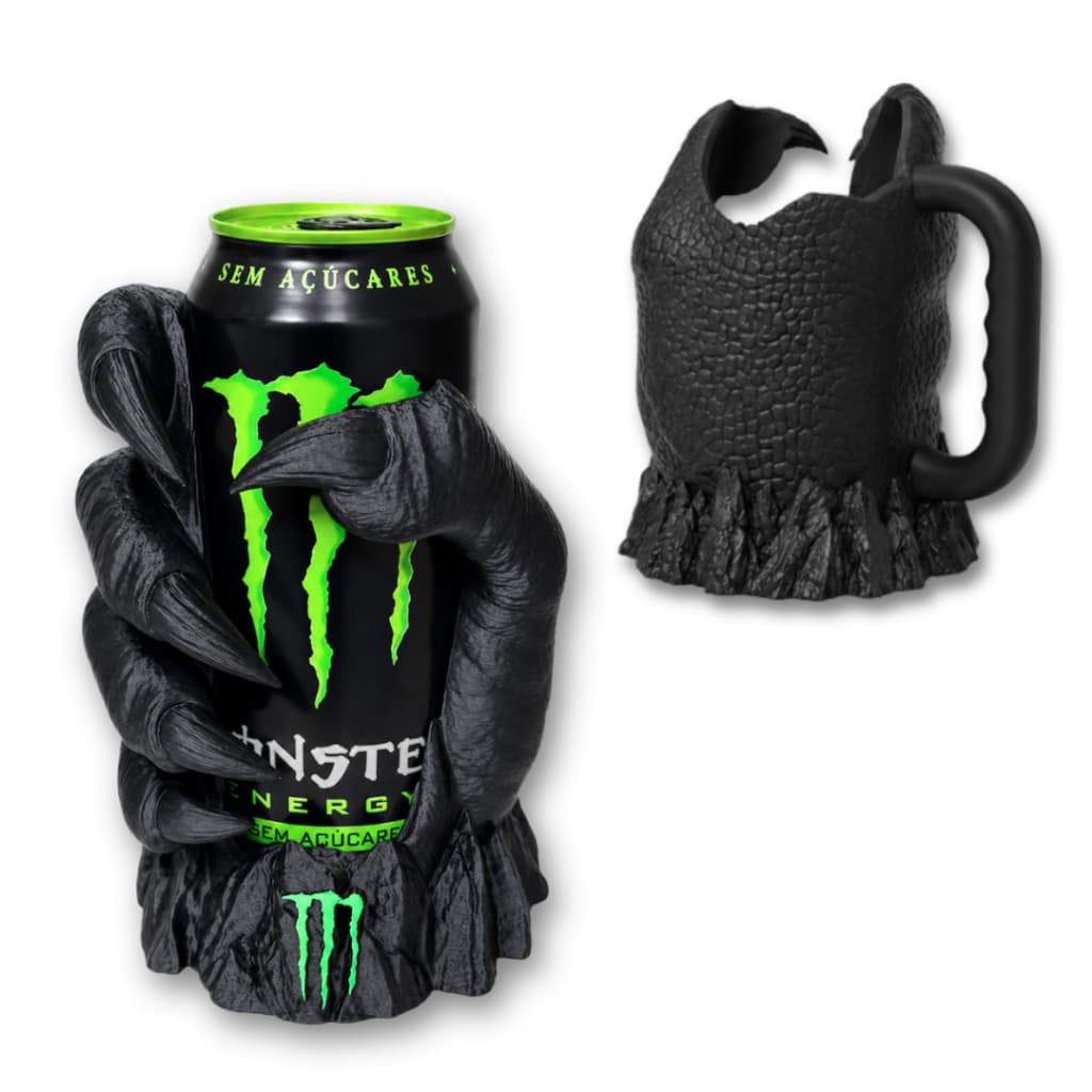 Suporte Porta Lata Monster Energy Garra Monstro Criatura Unhas