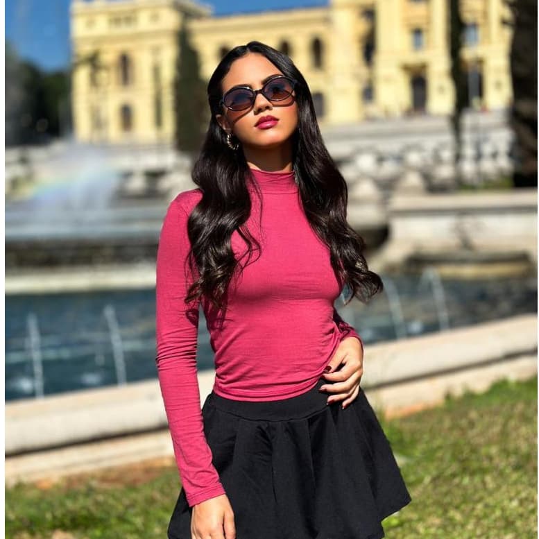 Segunda Pele Blusa Gola Alta Manga Longa Conforto Básica Cacharrel Premium Moda Inverno Elegante