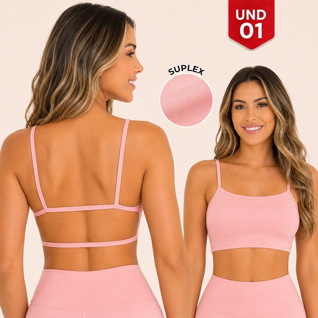 Und. Top Costa Nua Cropped Feminino Academia Fitness Suplex Liso Sem Bojo Alcinha Não Marca