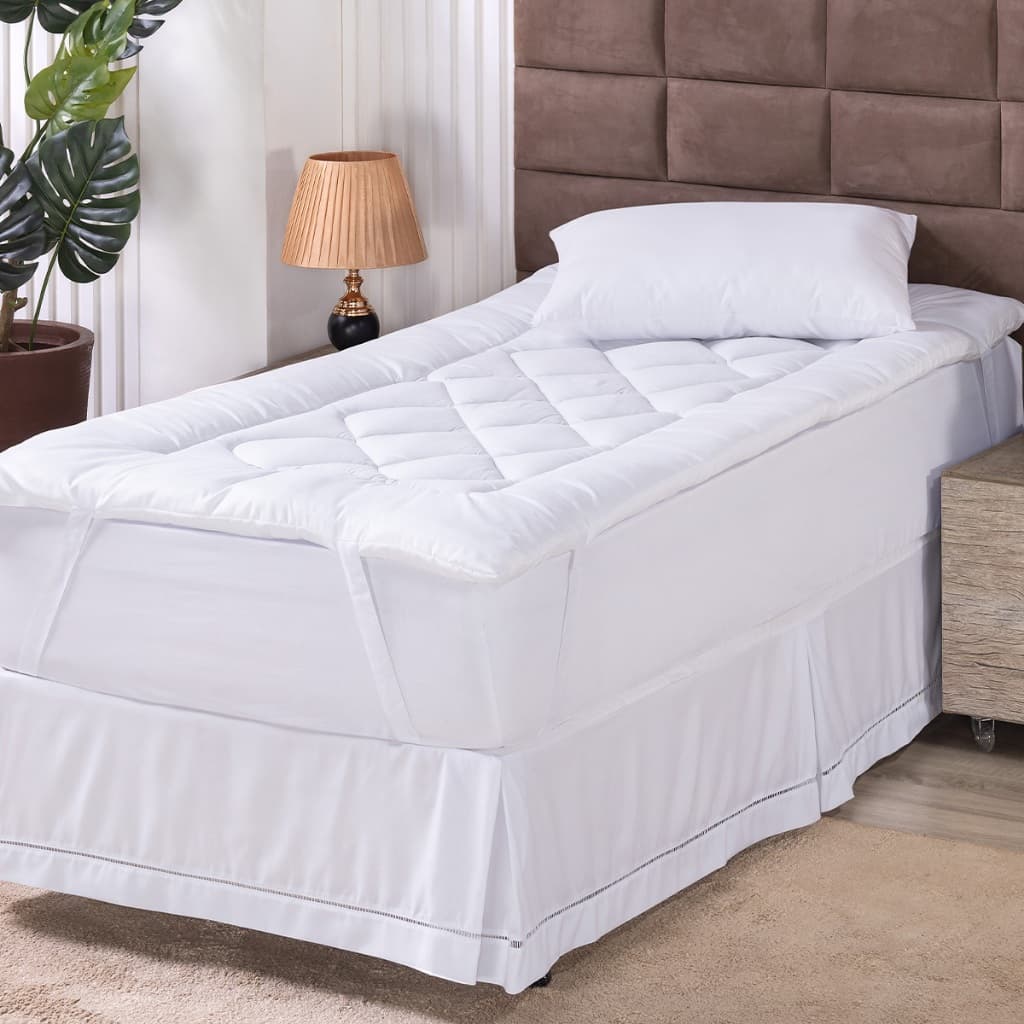 PILLOW TOP SOLTEIRO PANTOGRAFADO ,COM ELASTICO NOS 4 CANTOS ,1,90M COMP. X 90CM LARG. HIPERCAL 200 FIOS