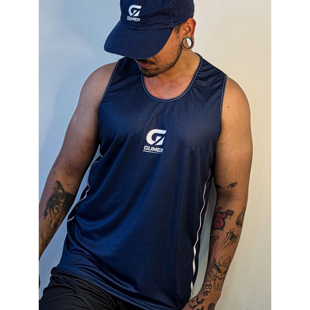 REGATA DRY FIT AZUL Conforto que veste do G1 ao G5