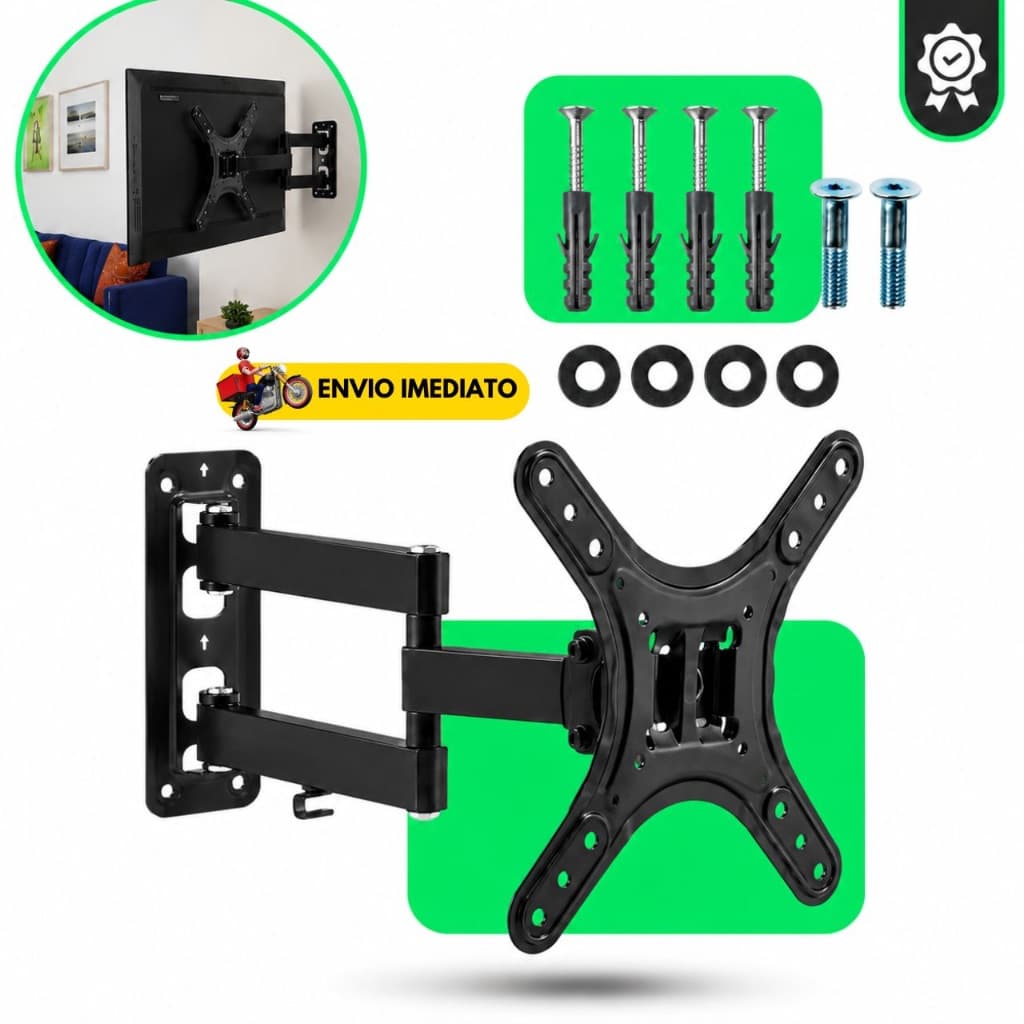Suporte Articulado Para TV 32 a 55 Polegadas De Parede Universal Monitor LCD LED Plasma Smart TV VESA Até 20kg Parede